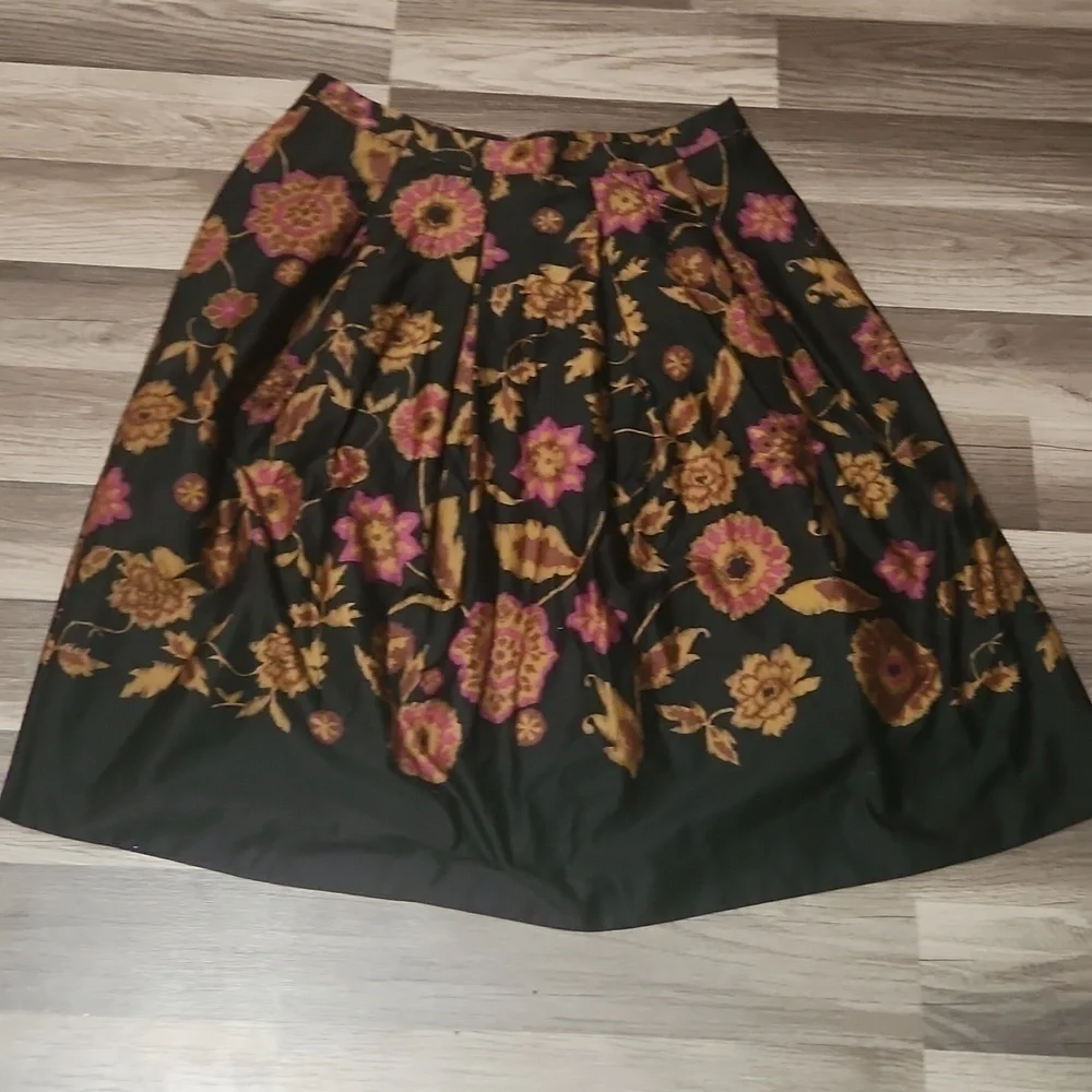 Peck & Peck Collection 50's Inspired Floral Skirt Size 10 Bohemian